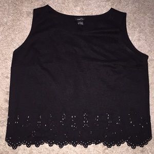 Blank tank top with cutout pattern